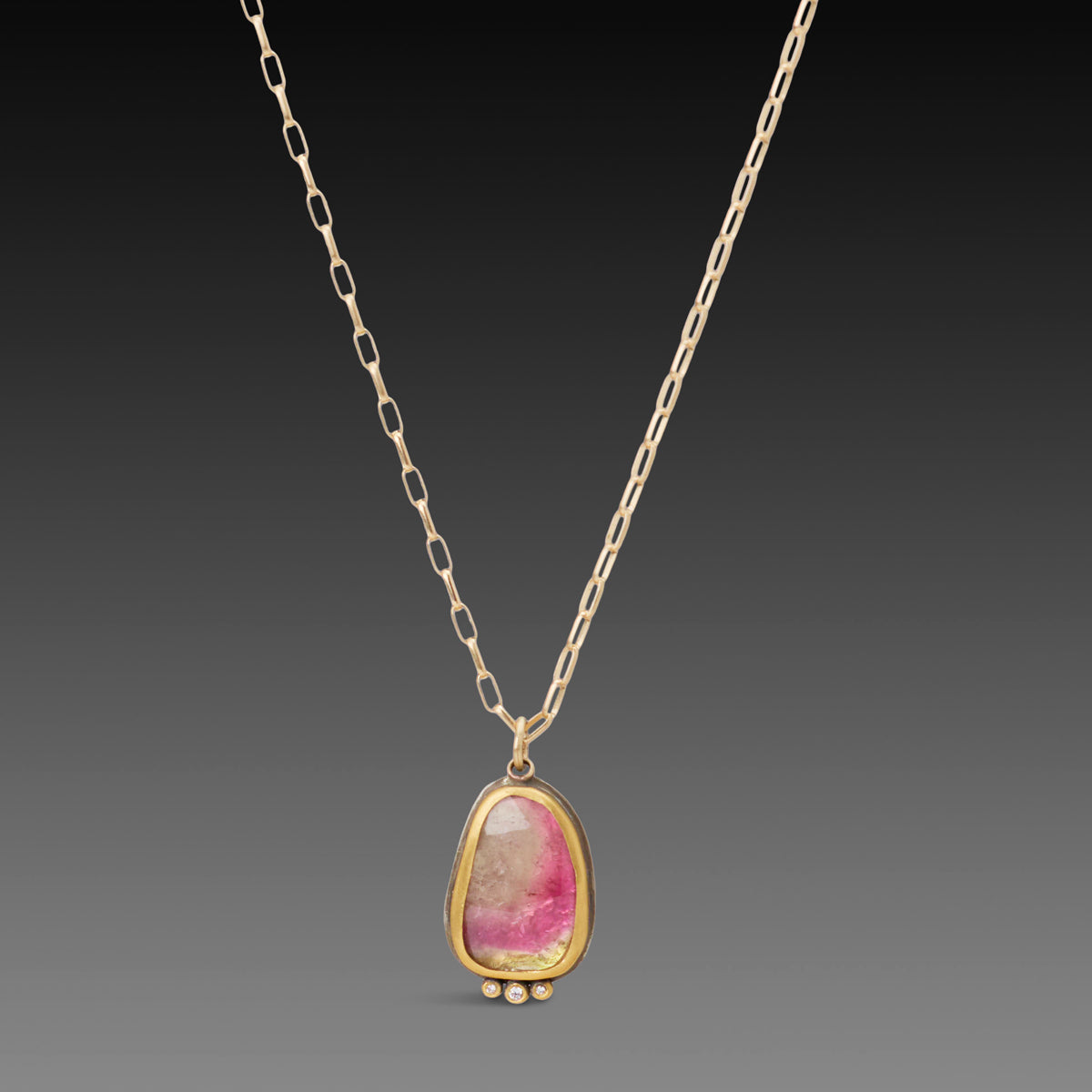 Ombre Pink Tourmaline Necklace