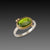 Green Tourmaline Ring with Diamonds