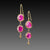 Double Ruby Drop Earrings