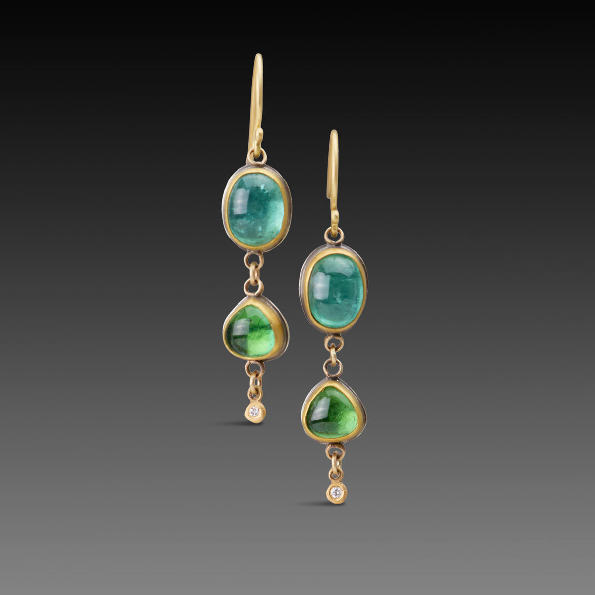 Double Drop Tourmaline Earrings