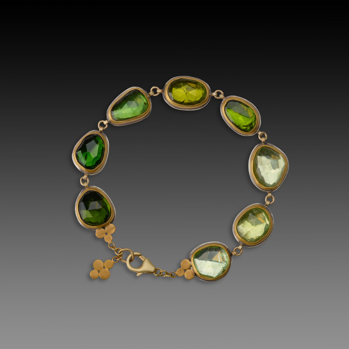 Green Tourmaline Ombre Bracelet