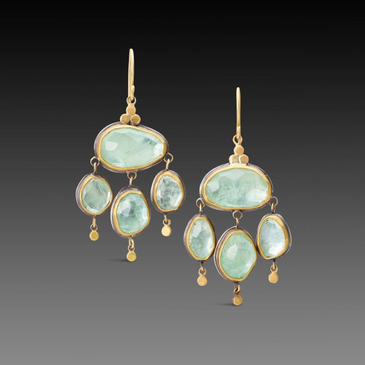 Luminous Beryl Chandelier Earrings