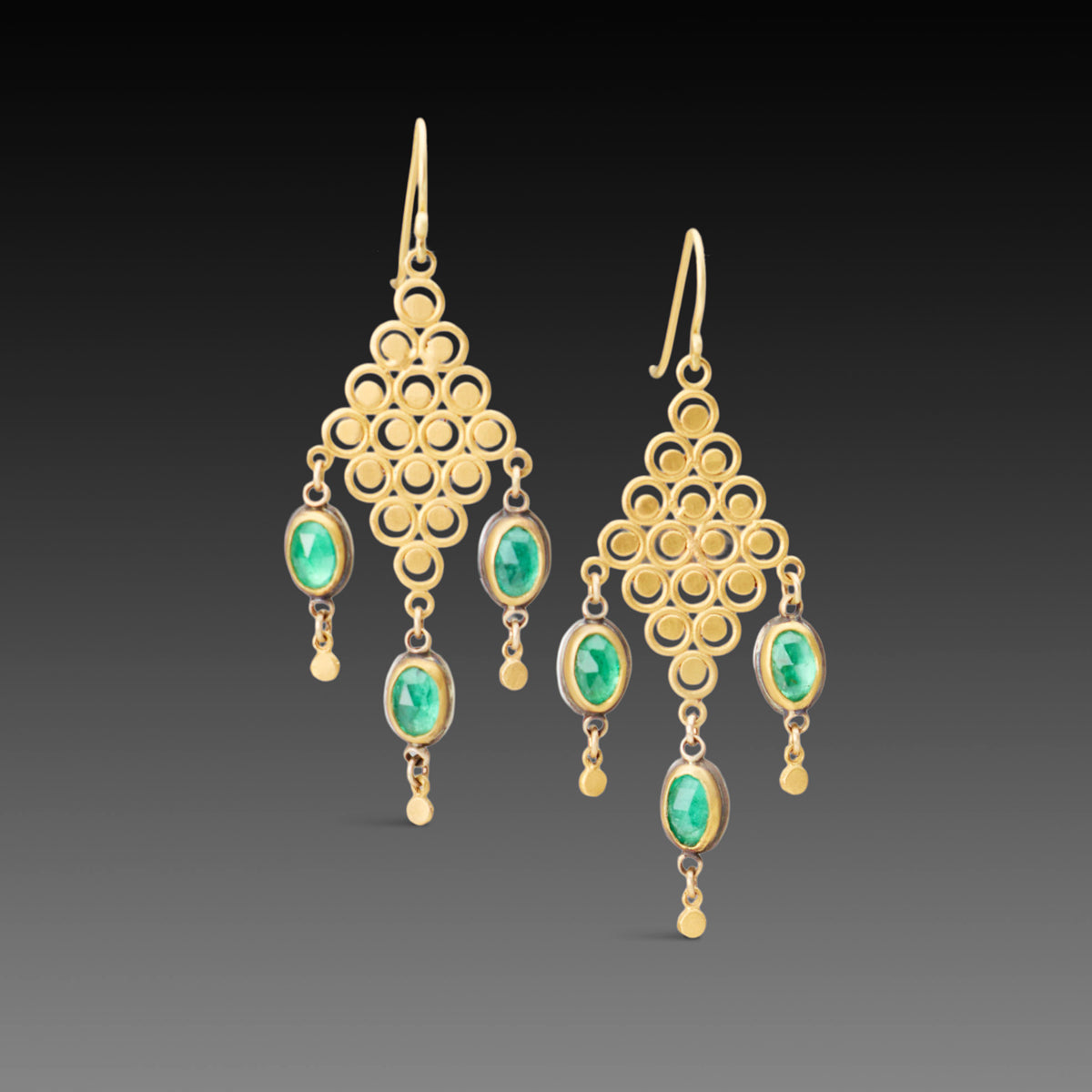 Emerald Chandelier Earrings