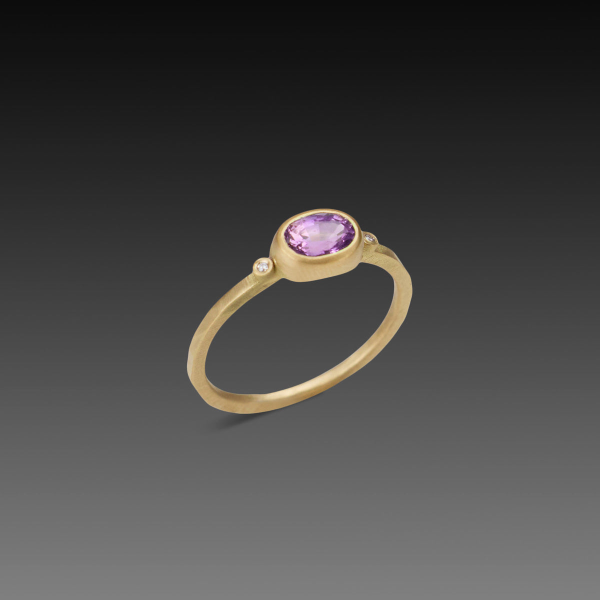 Oval Lavender-Pink Sapphire Ring
