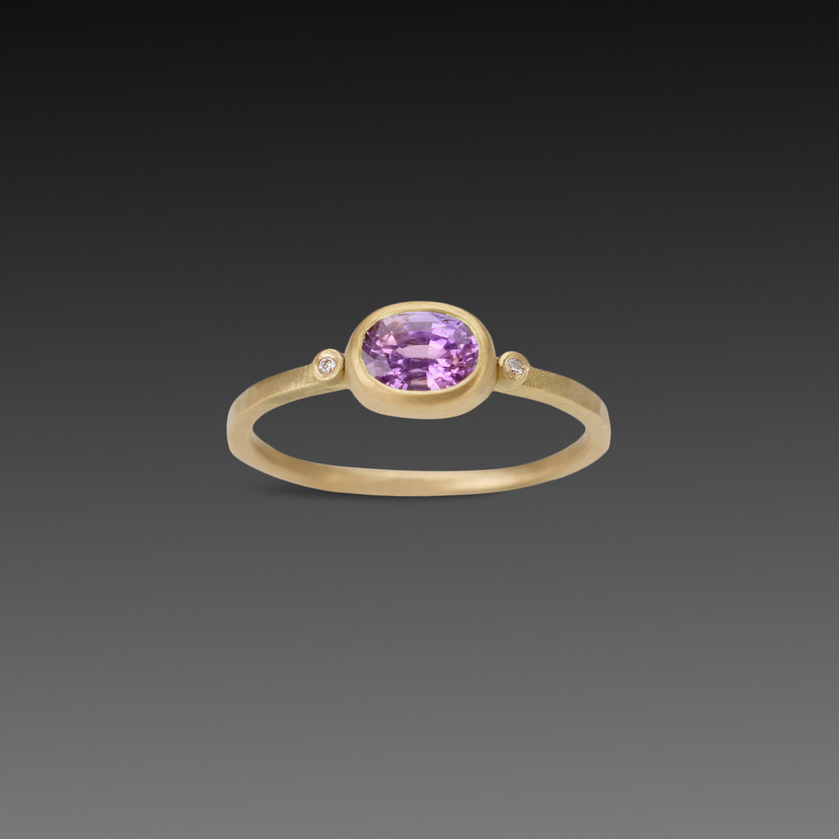 Oval Lavender-Pink Sapphire Ring