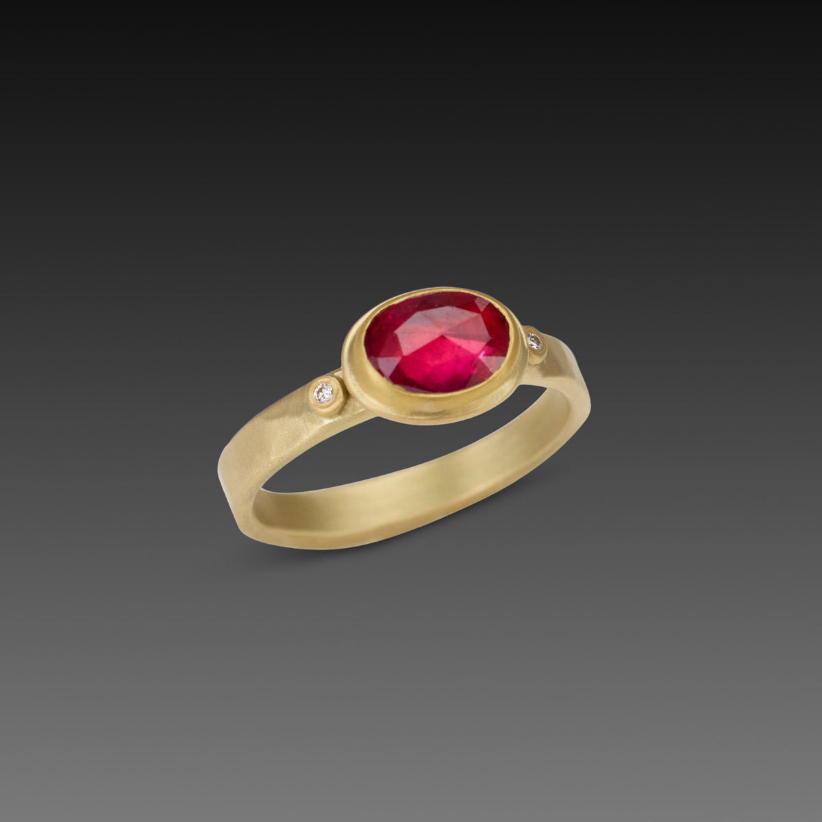 Ruby Ring with Diamonds