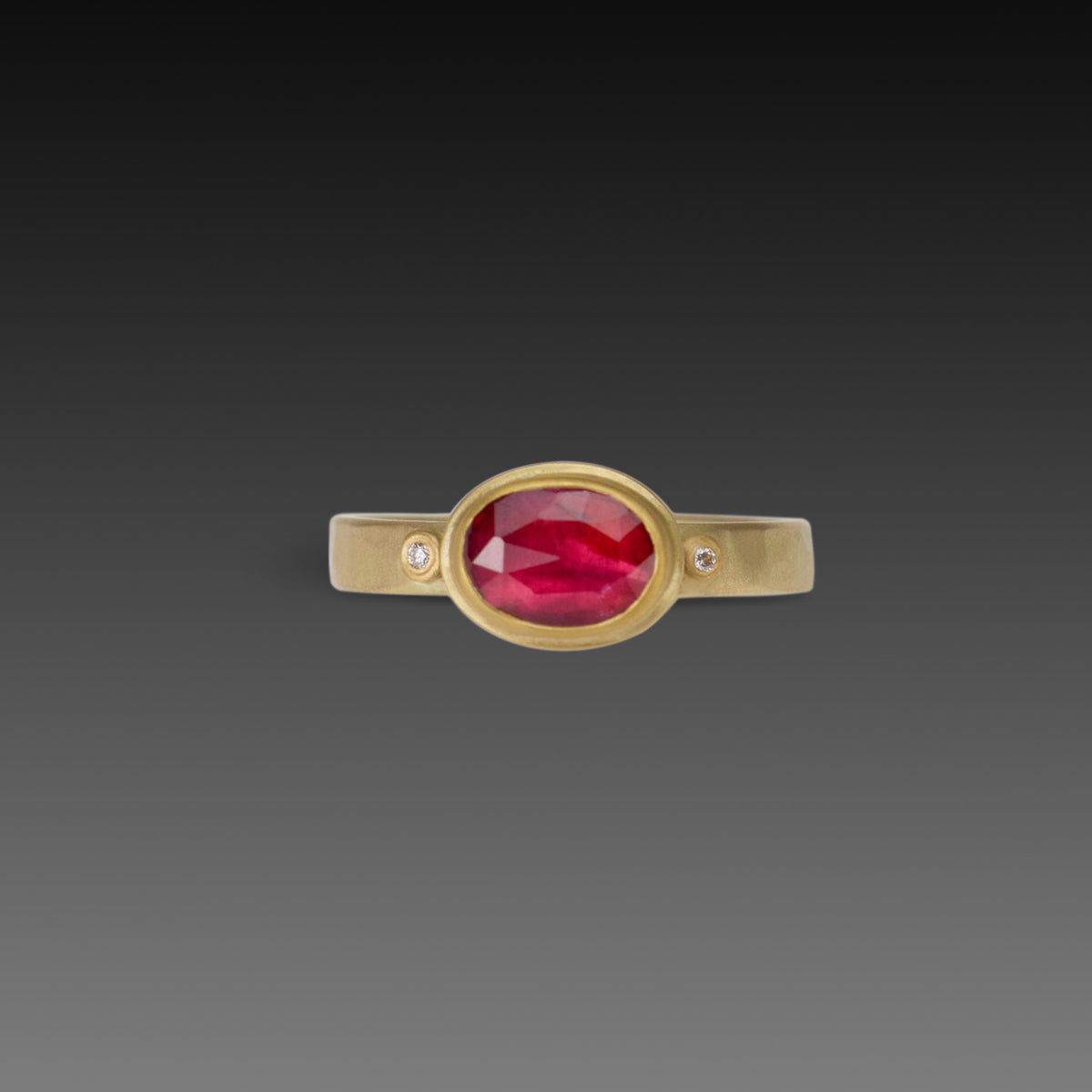 Ruby Ring with Diamonds