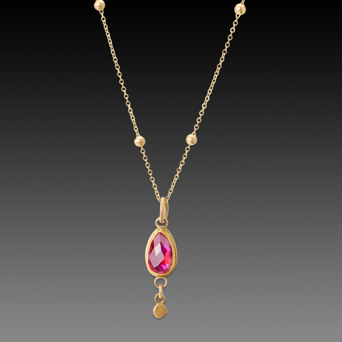 Ruby Teardrop Necklace