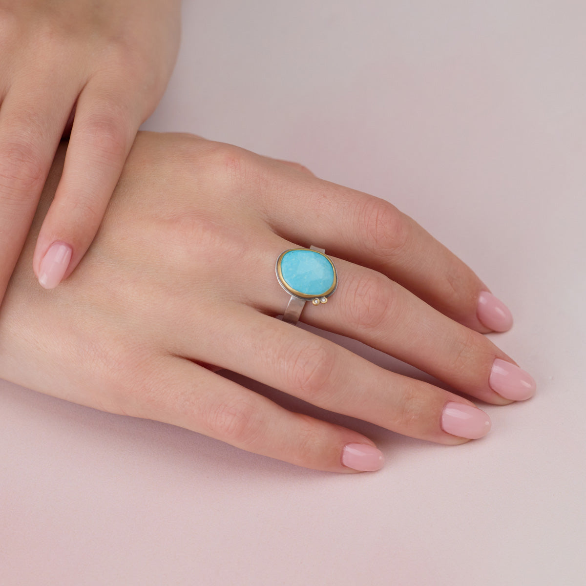 Faceted Turquoise Ring