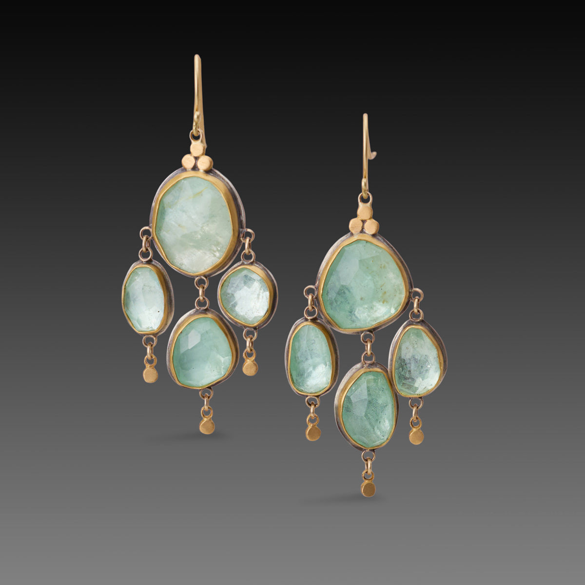 Luminous Beryl Chandelier Earrings