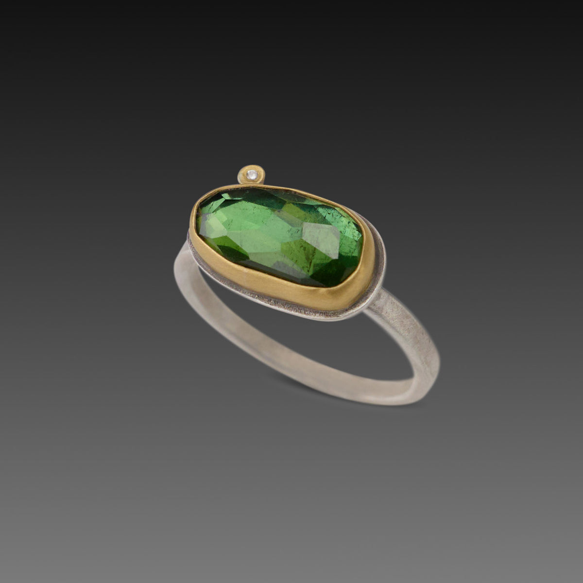 Organic Green Tourmaline Ring