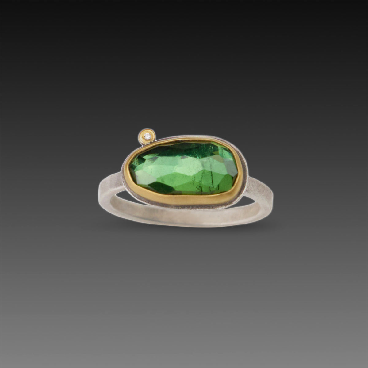 Organic Green Tourmaline Ring