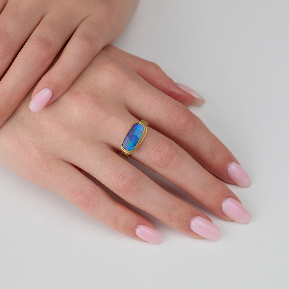 Australian Boulder Opal Ring