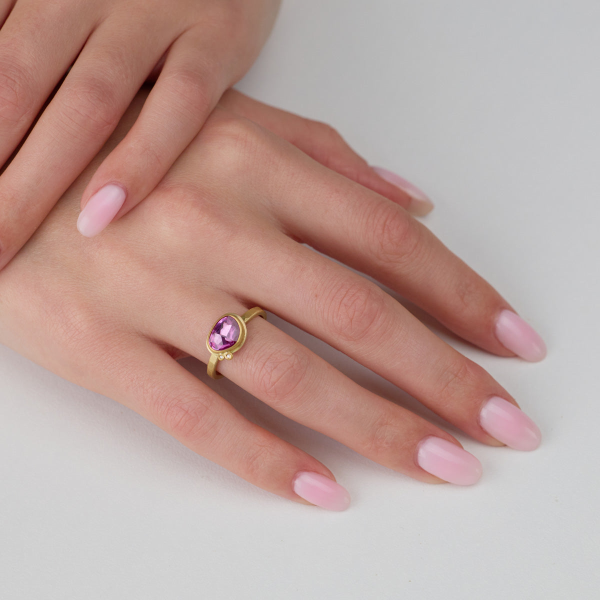 Bright Pink Sapphire Ring