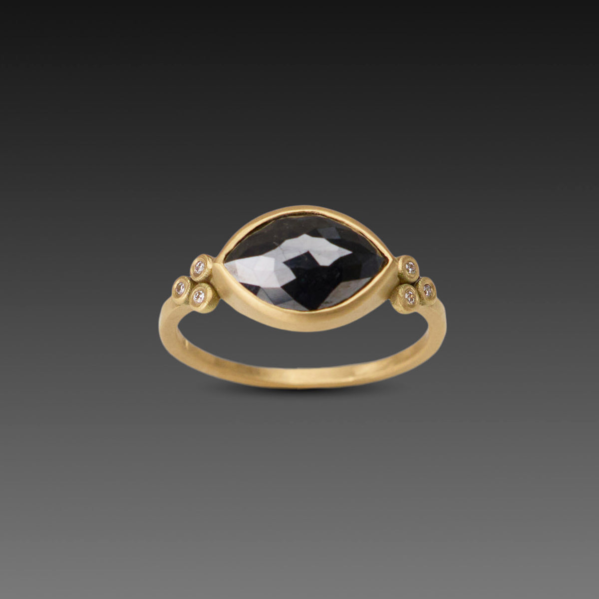 Marquise Black Diamond Ring
