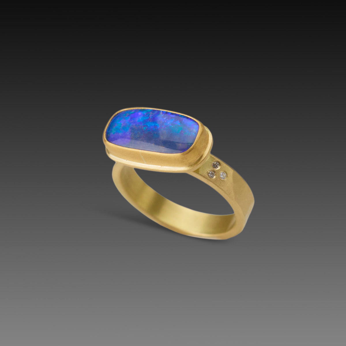 Australian Boulder Opal Ring