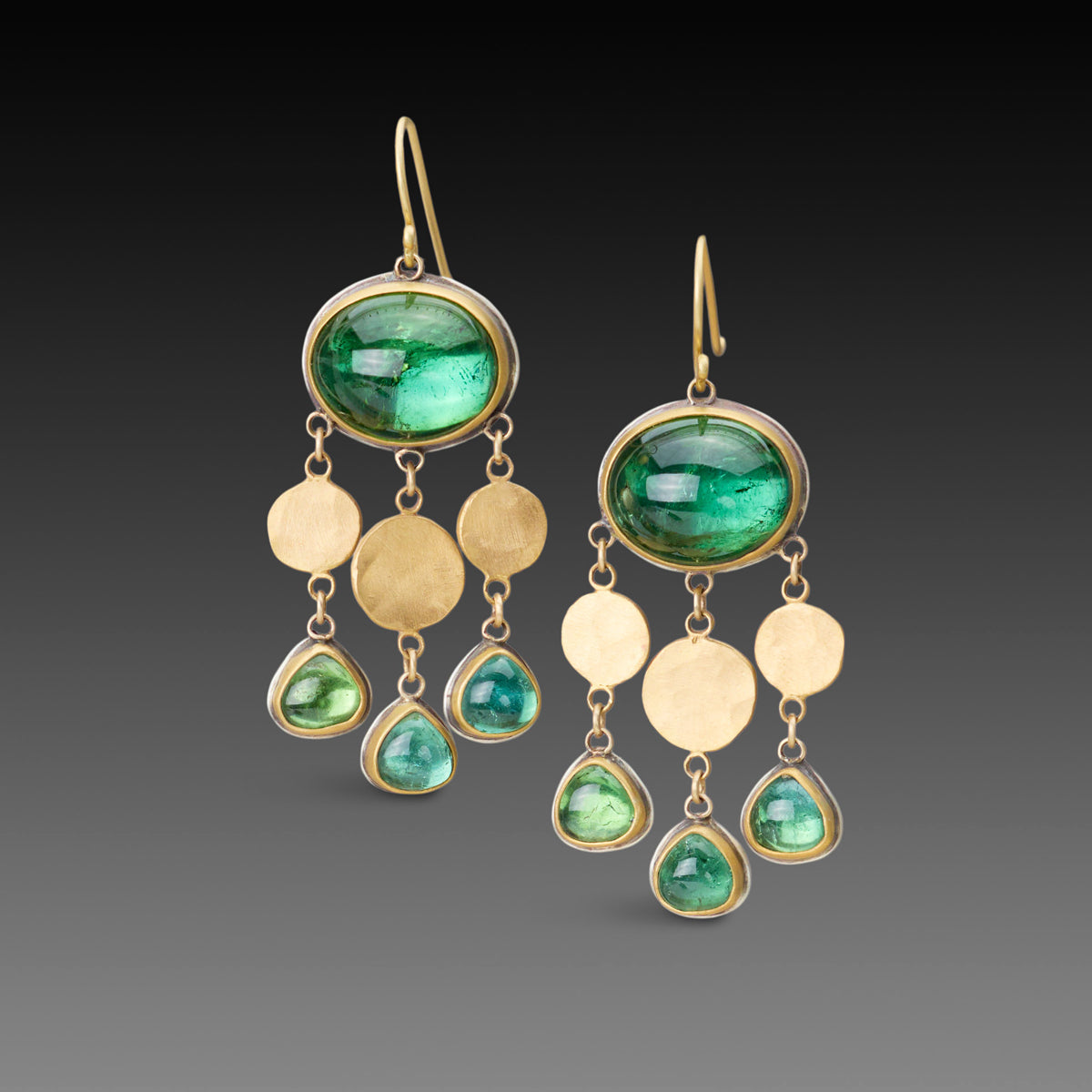 Green Tourmaline Chandelier Earrings