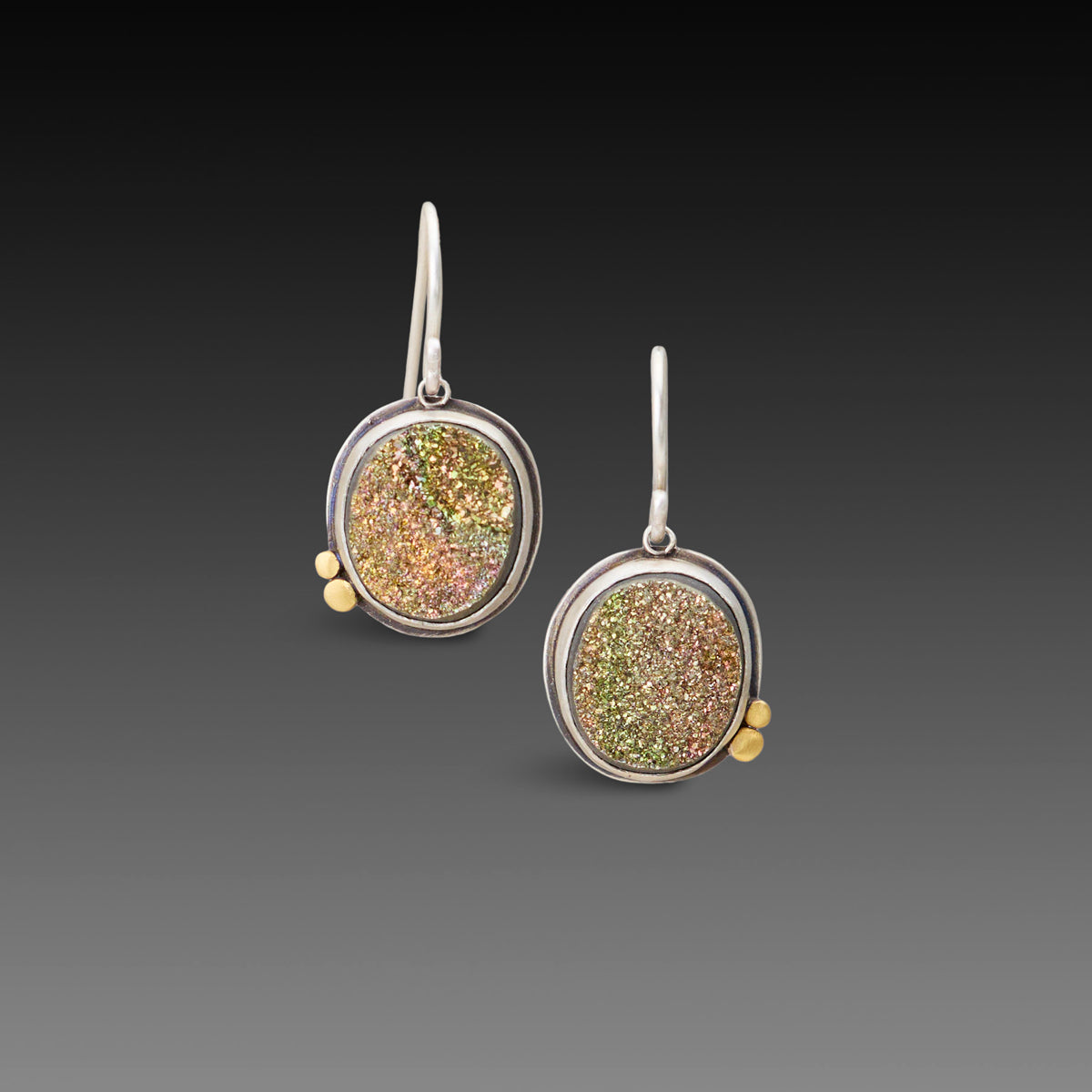 Pyrite Druzy Earrings