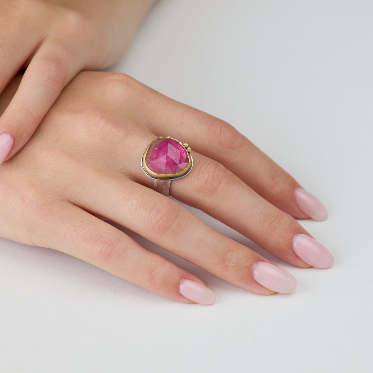 Organic Pink Tourmaline Ring