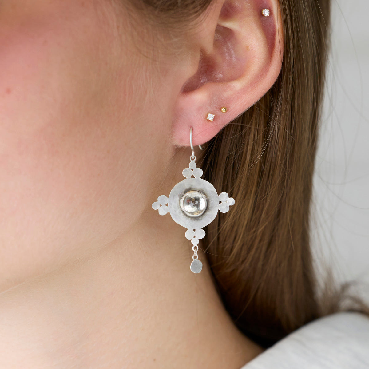 Topaz Compass Earrings