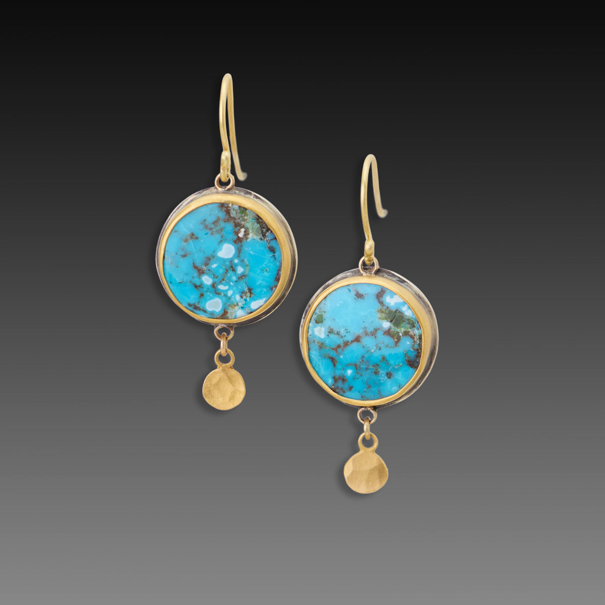 Round Turquoise Earrings