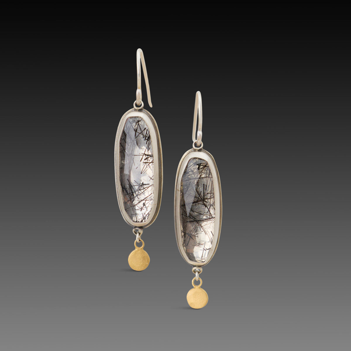 Tourmalinated Quartz Earrings