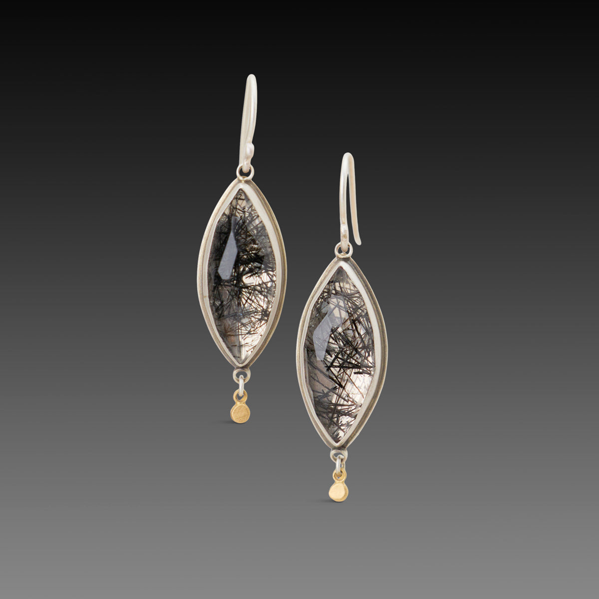 Tourmalinated Quartz Earrings