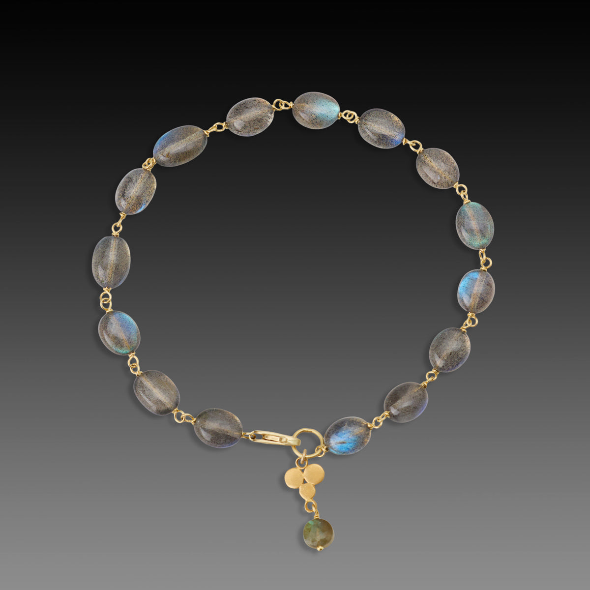 Labradorite &amp; Gold Bracelet