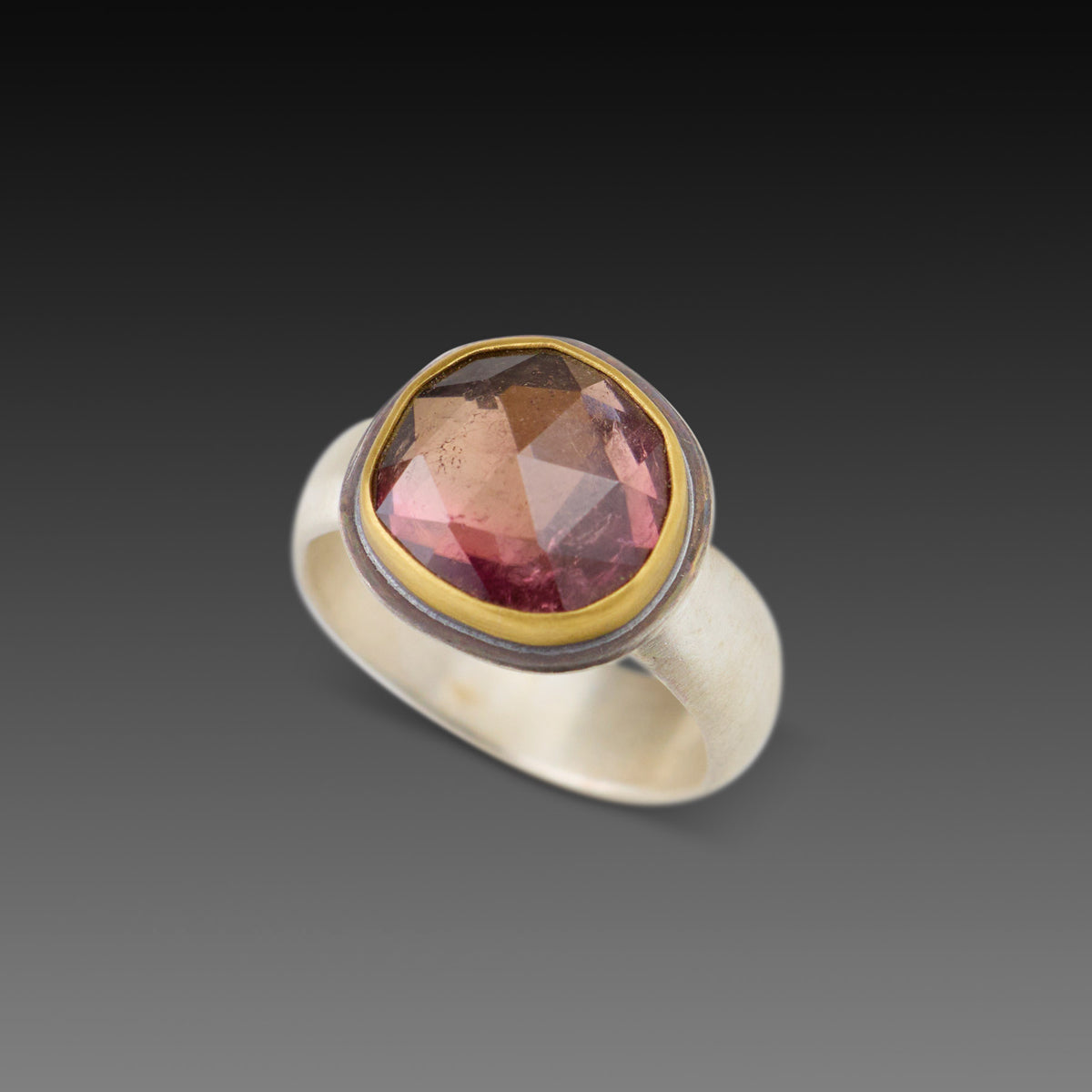 Simplicity Pink Ombre Tourmaline Ring