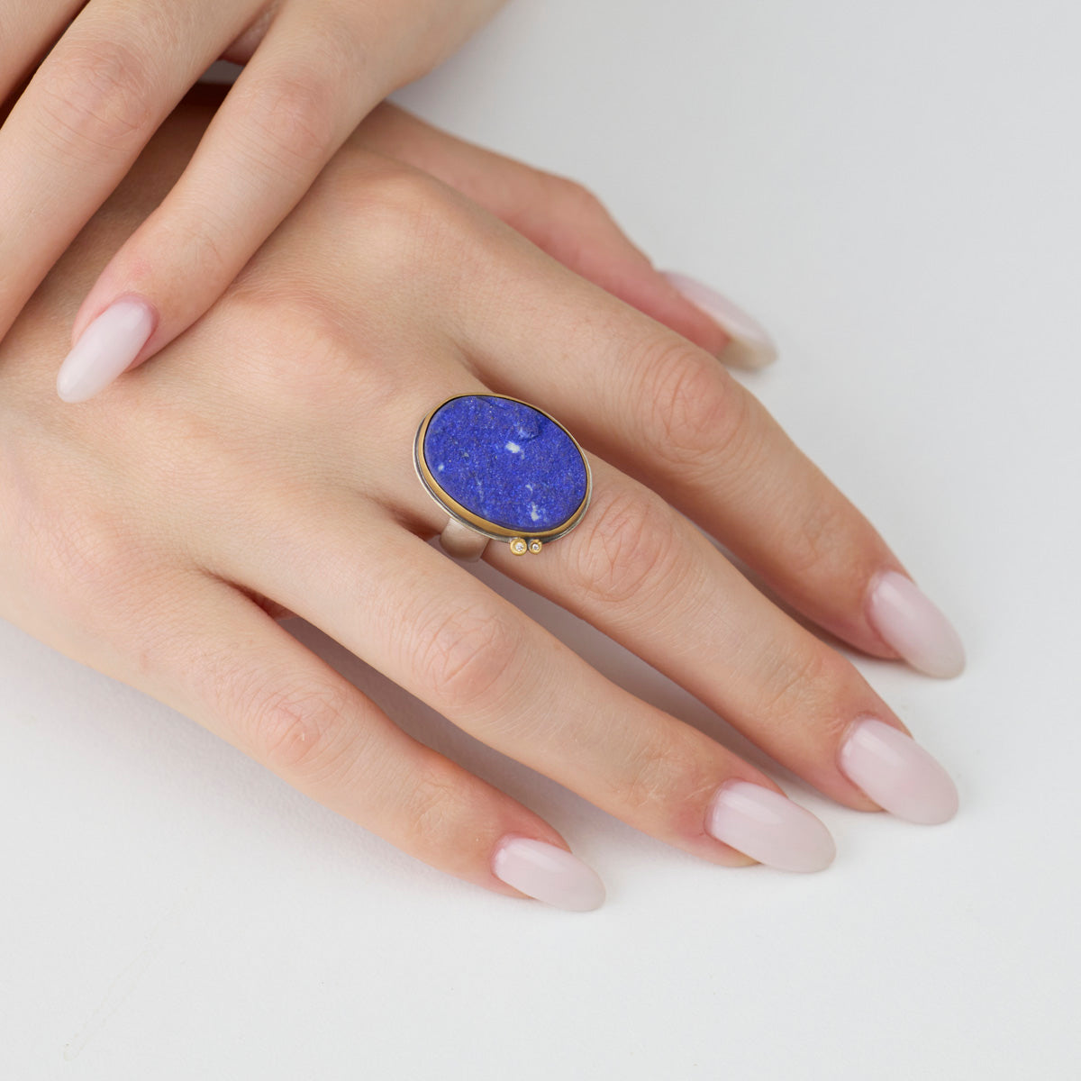 Organic Lapis Surface Ring