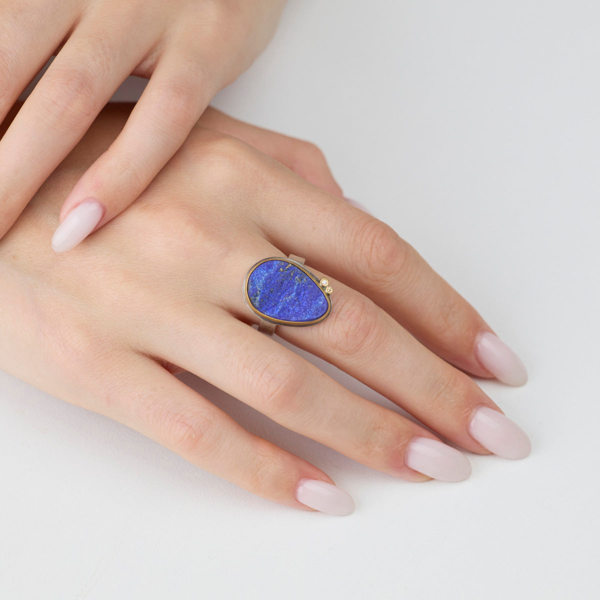 Organic Lapis Surface Ring
