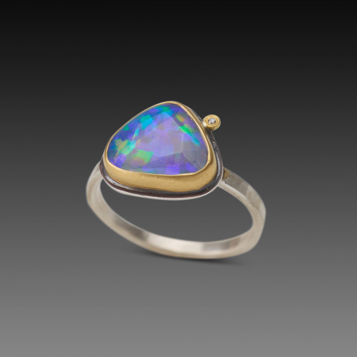 Organic Boulder Opal Ring