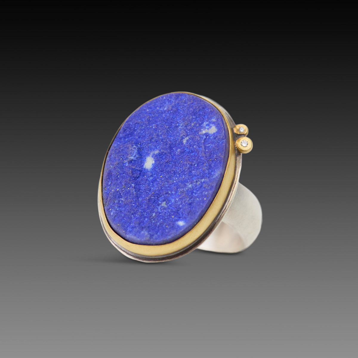 Organic Lapis Surface Ring