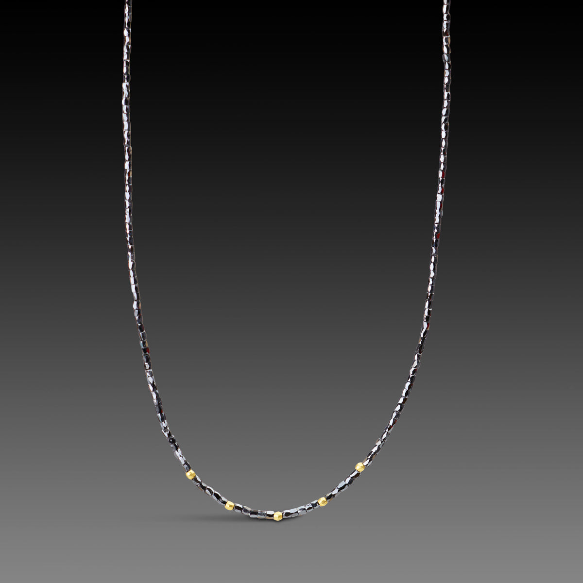 Black Diamond Bead Necklace