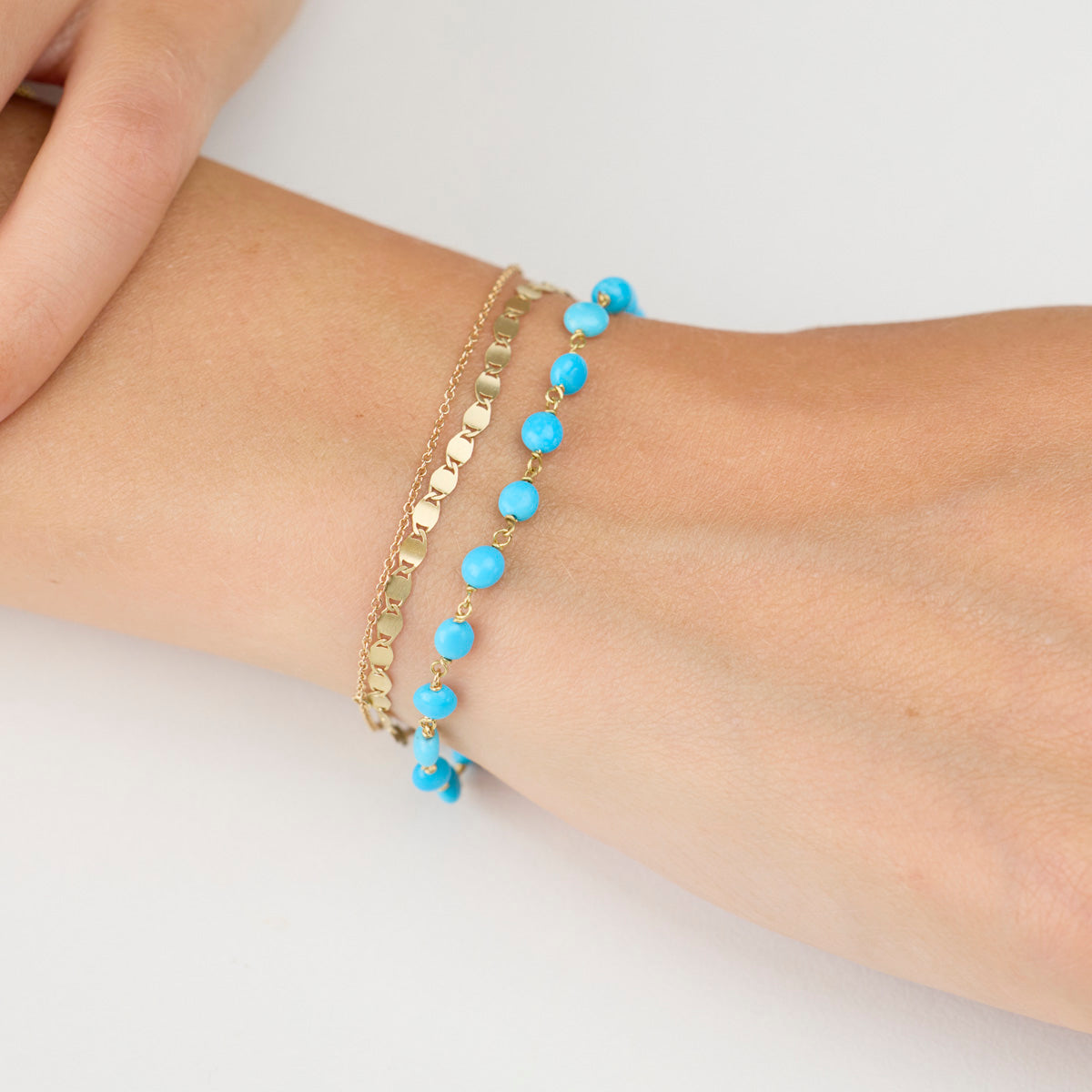 Turquoise & Gold Bracelet