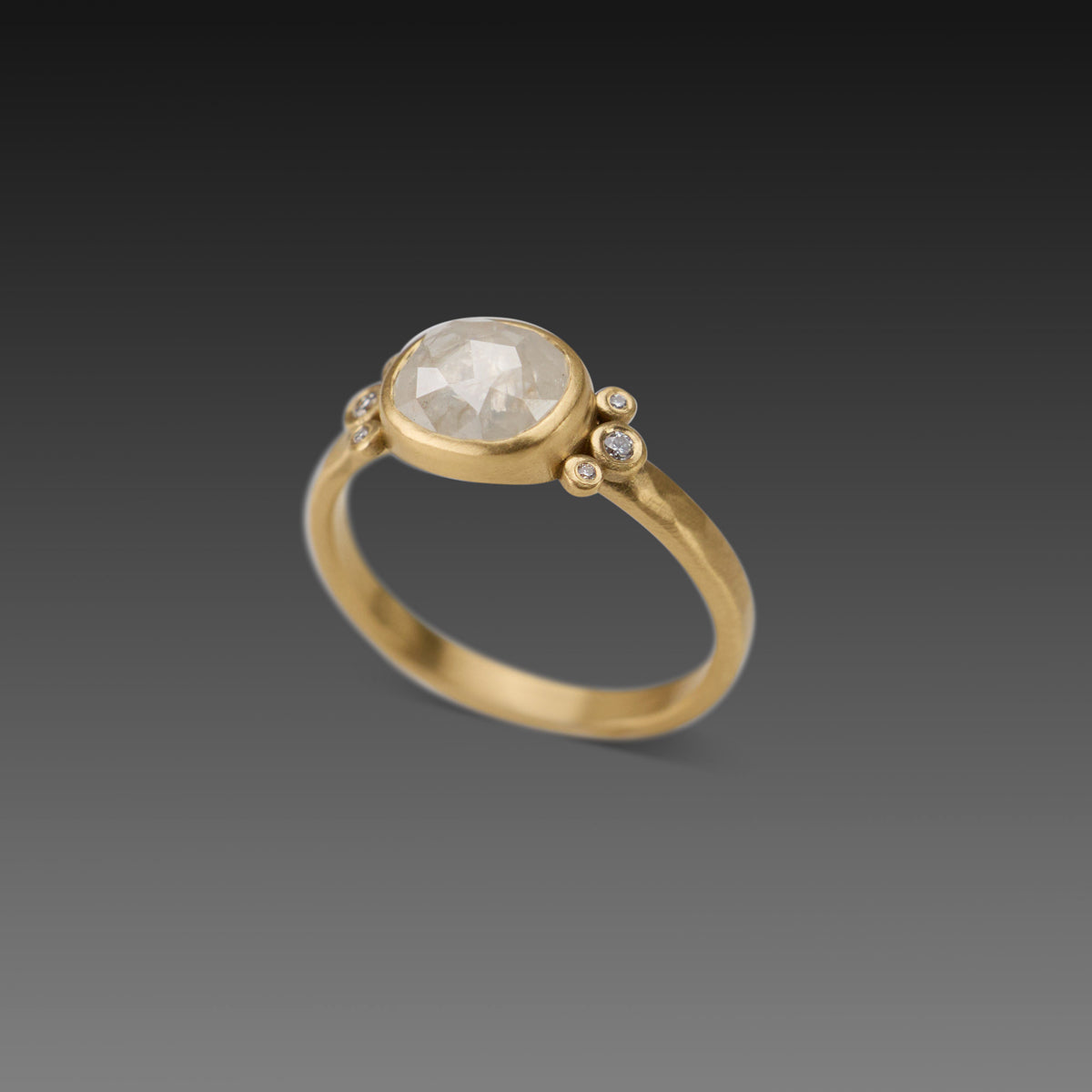 Oval Gray Diamond Ring