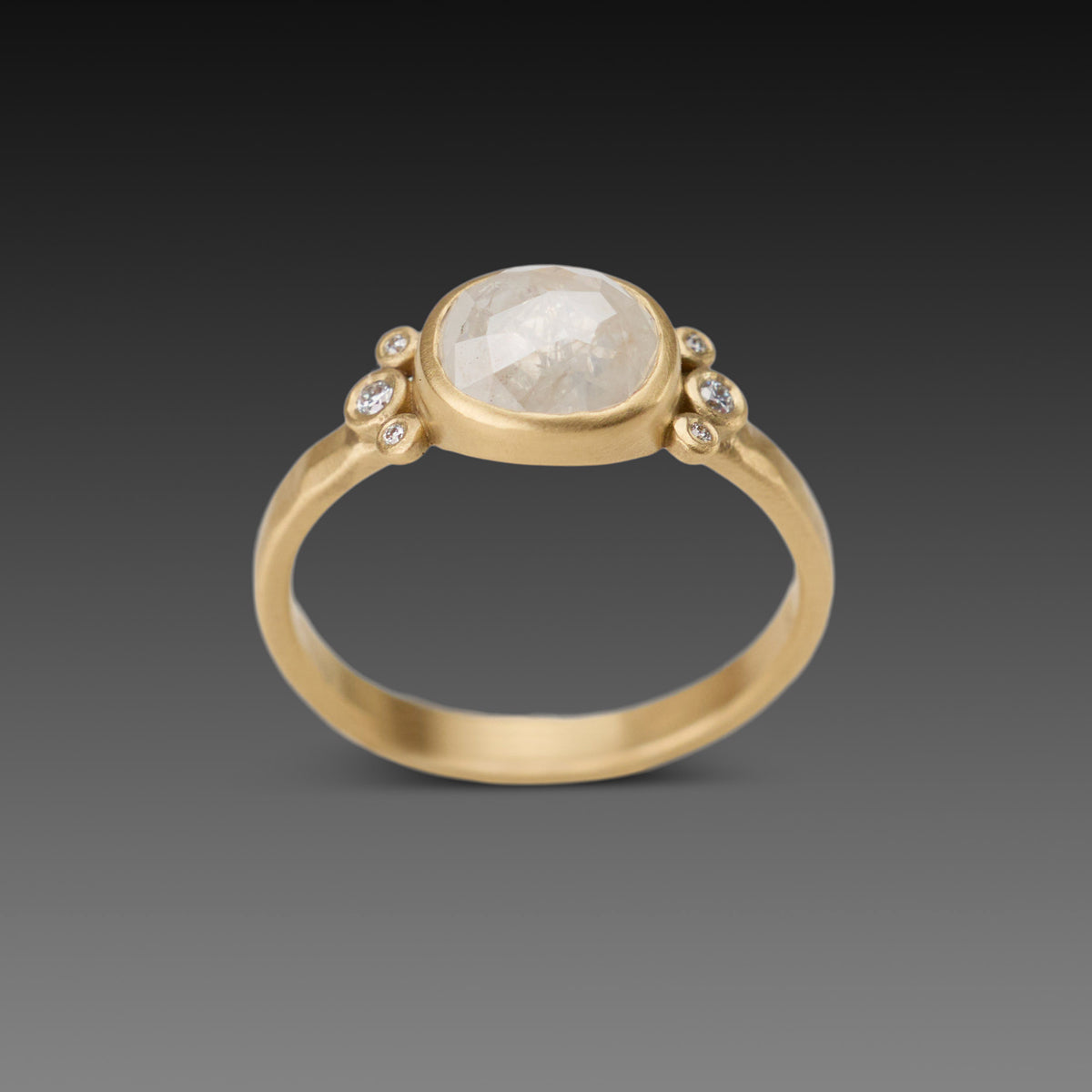 Oval Gray Diamond Ring