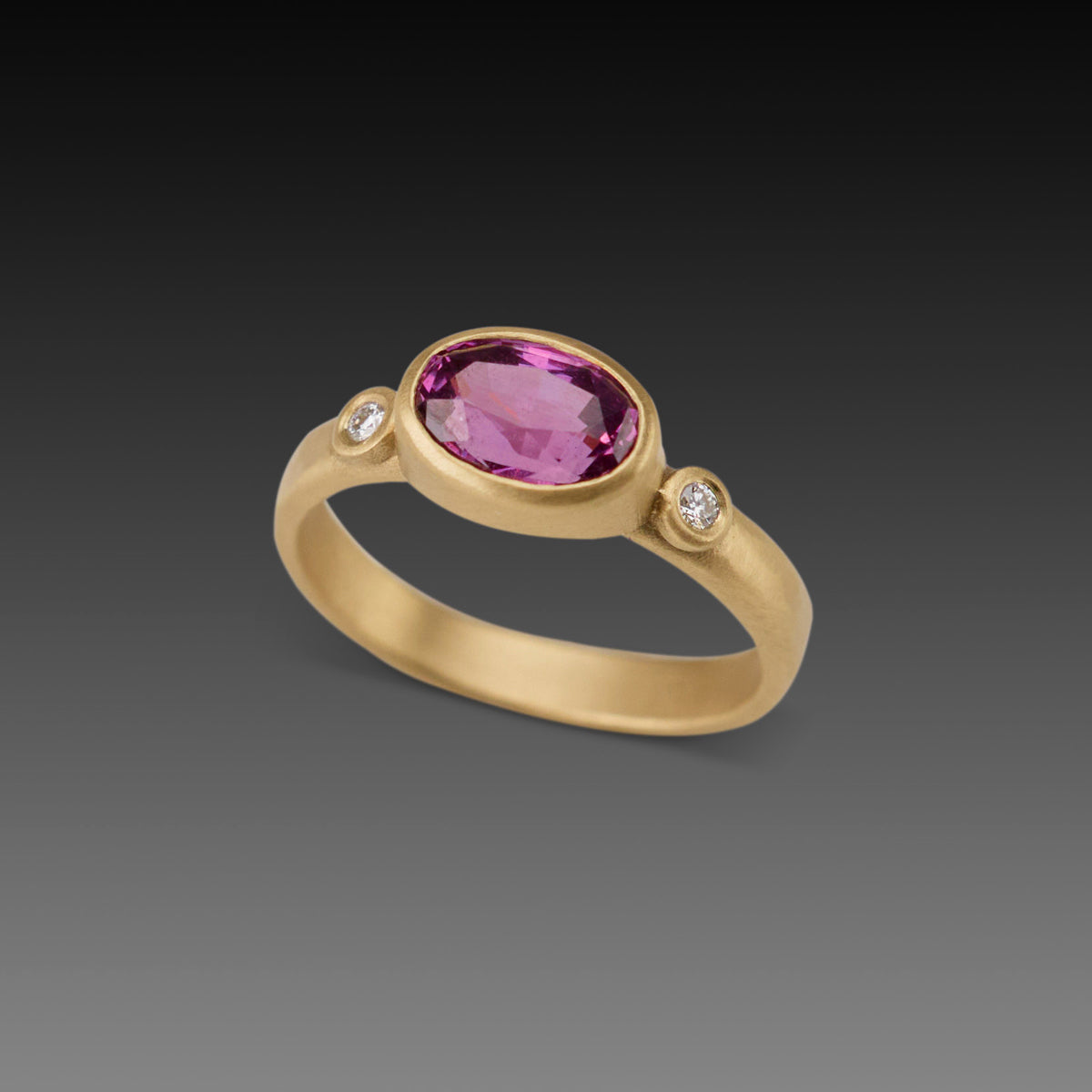 Deep Fuchsia Sapphire Ring