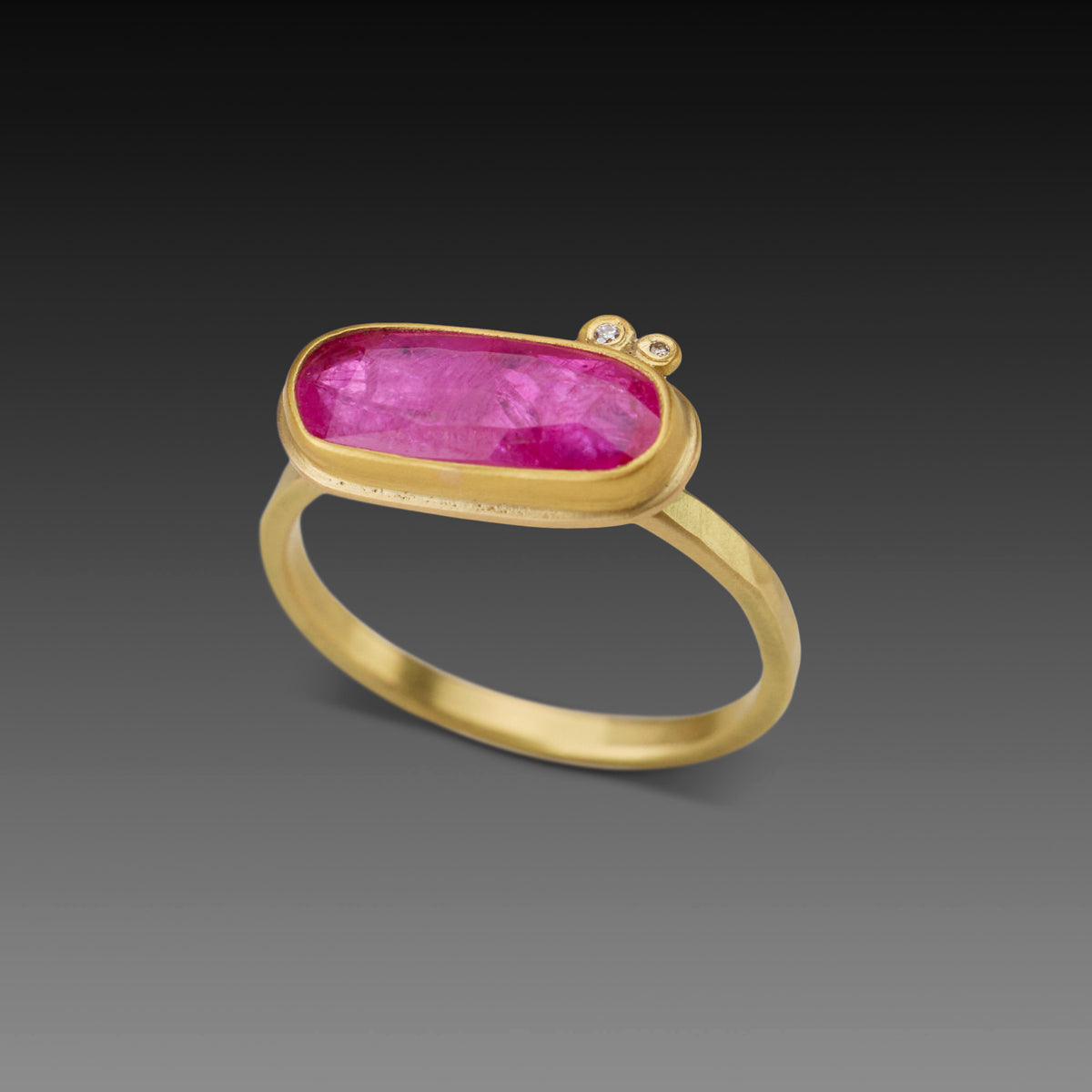 Hot Pink Ruby Ring