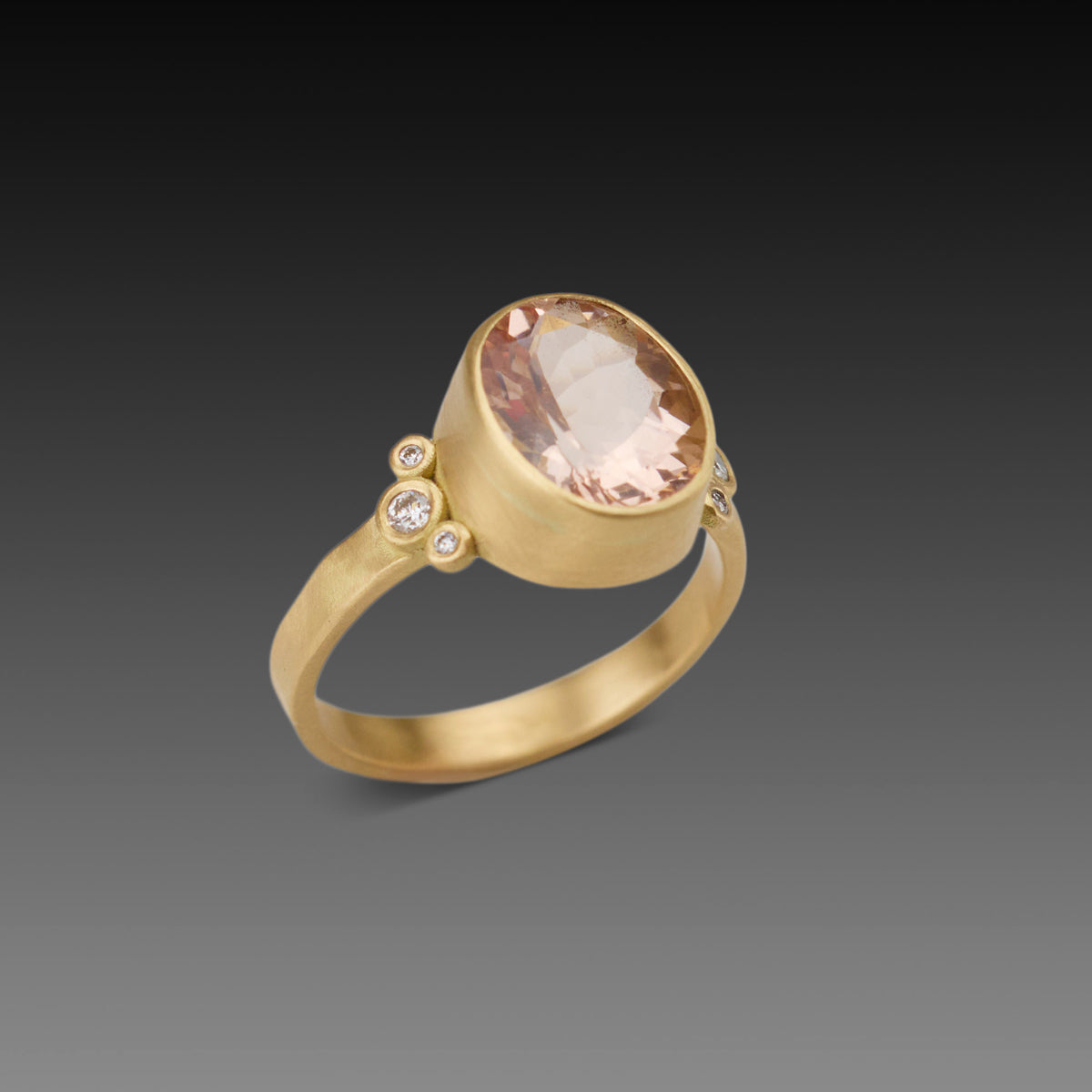 Morganite Ring with Diamonds