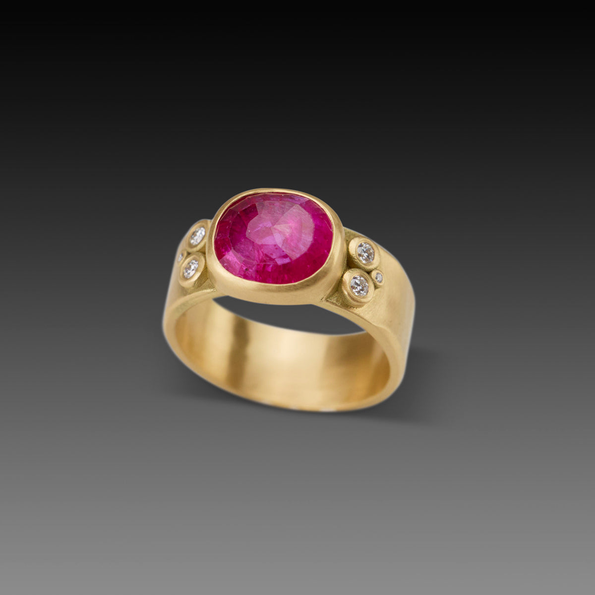 Ruby Ring with Diamonds