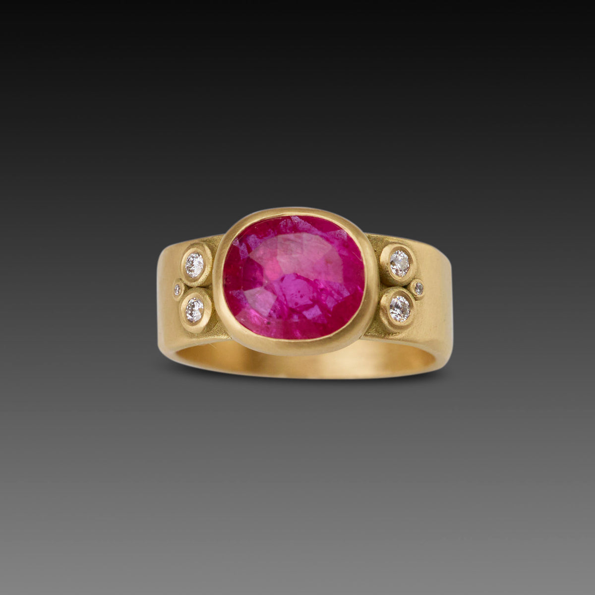 Ruby Ring with Diamonds
