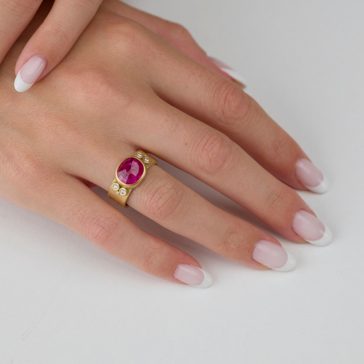 Ruby Ring with Diamonds