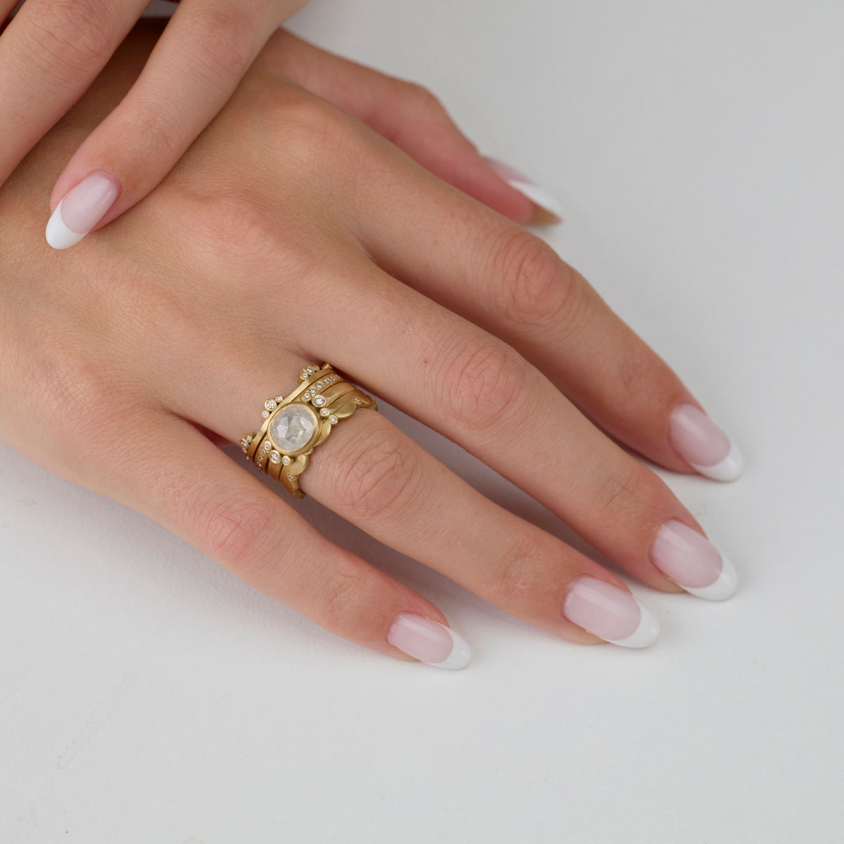 Oval Gray Diamond Ring