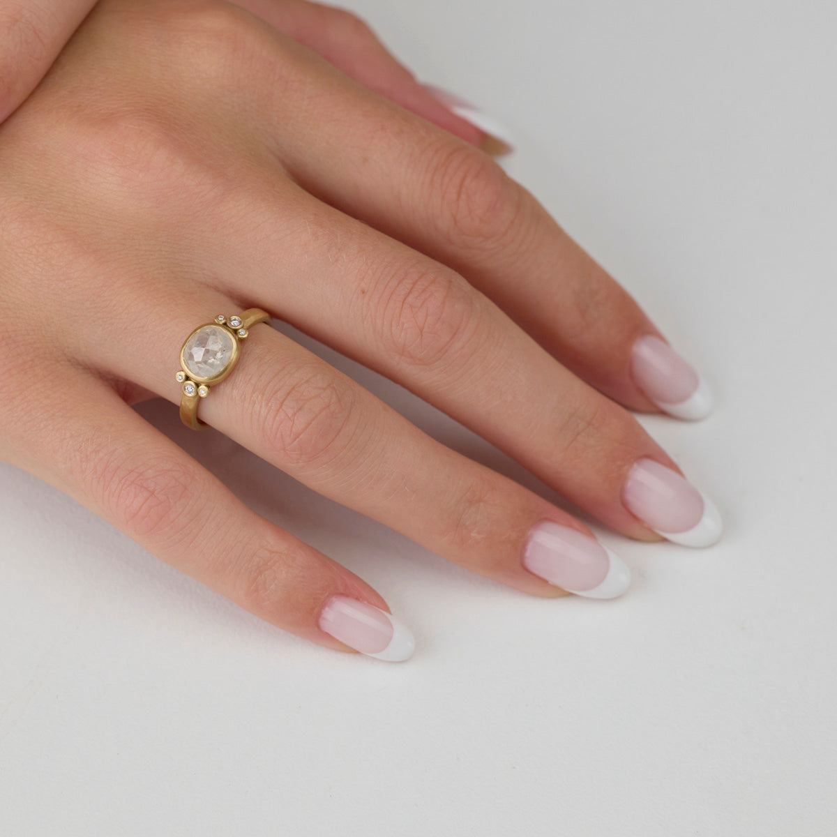 Oval Gray Diamond Ring