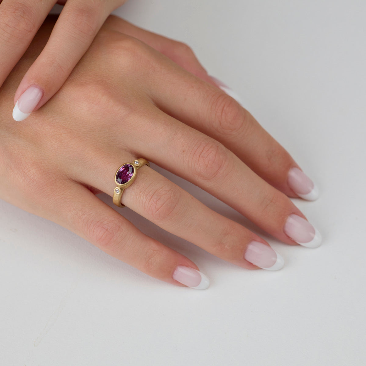 Deep Fuchsia Sapphire Ring