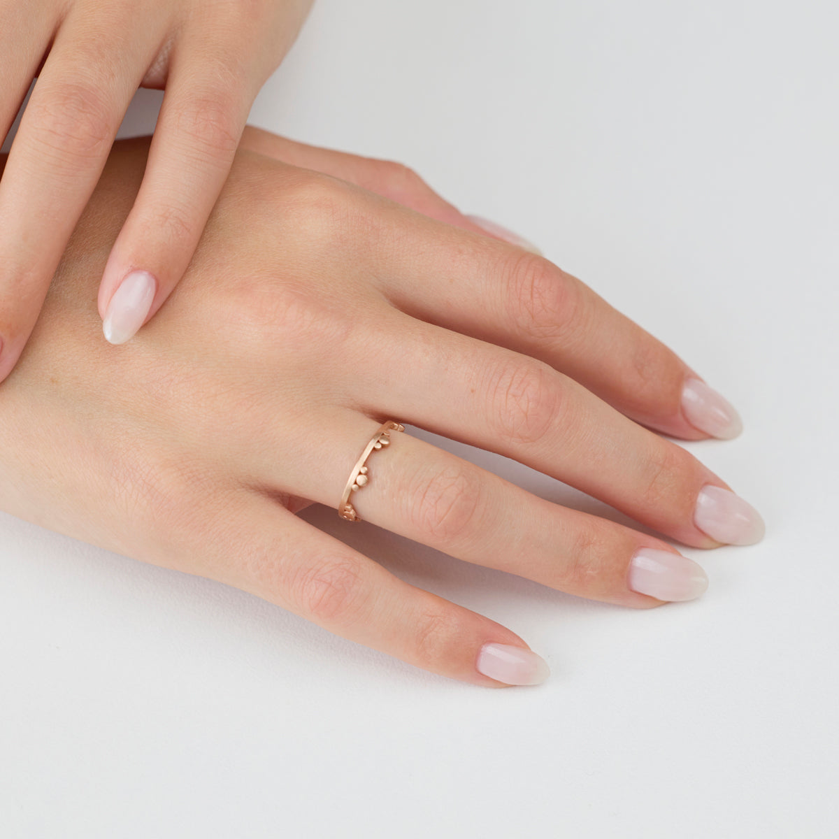 Side Trios Band in Rose Gold