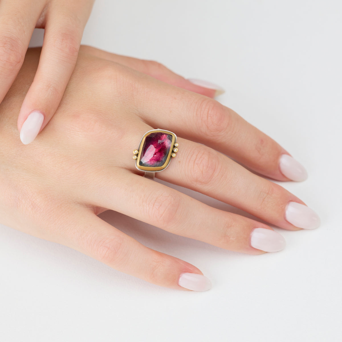 Watermelon Tourmaline Ring