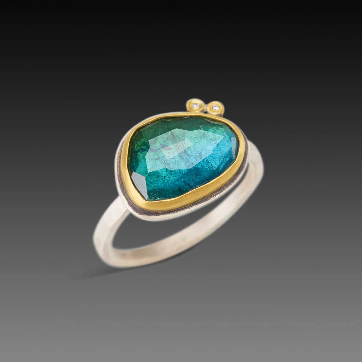 Tourmaline Ring with Diamonds