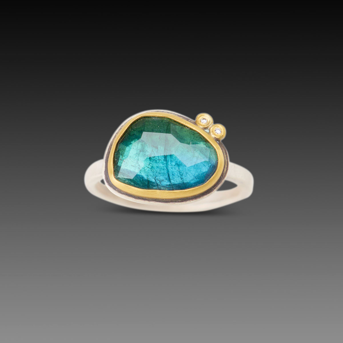 Tourmaline Ring with Diamonds